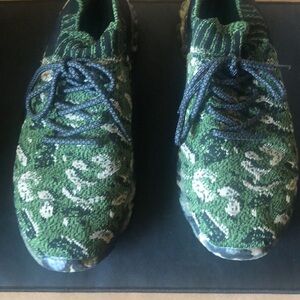 Mens Green Camouflage Sneakers